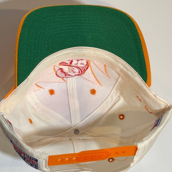 Tampa Bay Buccaneers Logo Athletic 90s Sharktooth Snapback Vintage Orange Hat - Picture 9 of 14